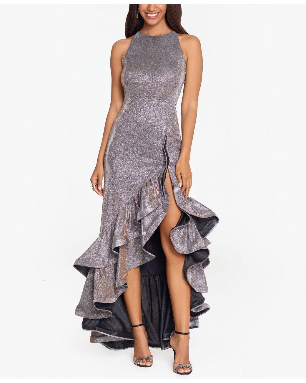 betsy and adam sparkle top ball gown