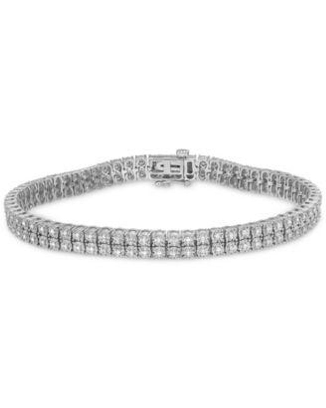 Macy's Sterling Silver Bracelet, Sapphire (2-5/8 ct. t.w.) and Diamond (1/4  ct. t.w.) Oval Link Bracelet - Macy's | Silver bracelet, Sterling silver  bracelets, Silver bracelets