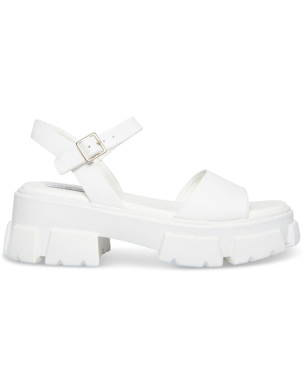 Steve Madden Tazia Mega Lug Sandals in White | Lyst