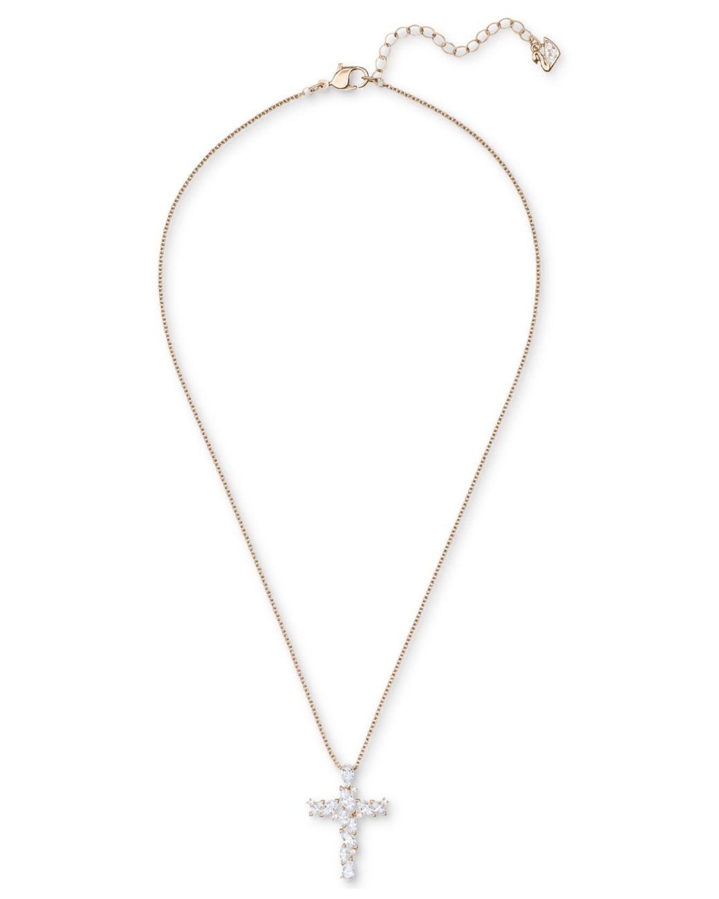 Swarovski Rose Gold-tone Crystal Cross 