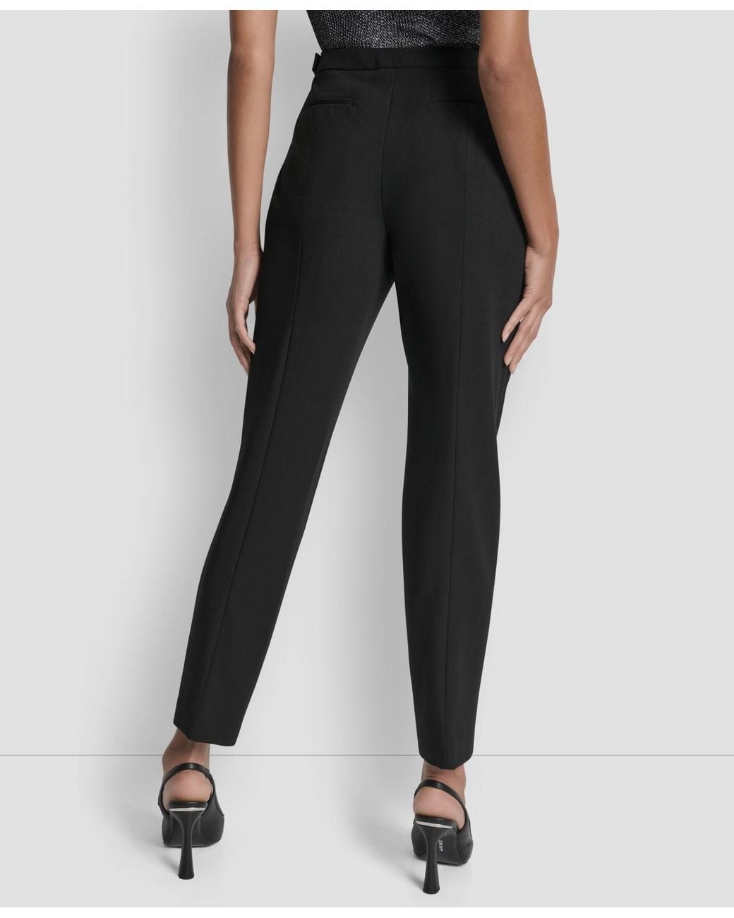 DKNY Black Slim Ankle Trousers