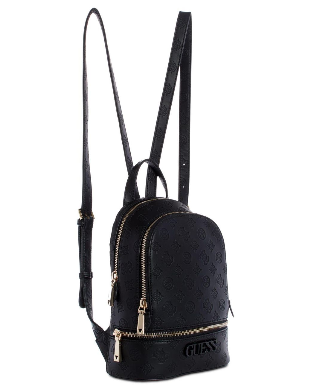 guess black leather backpack