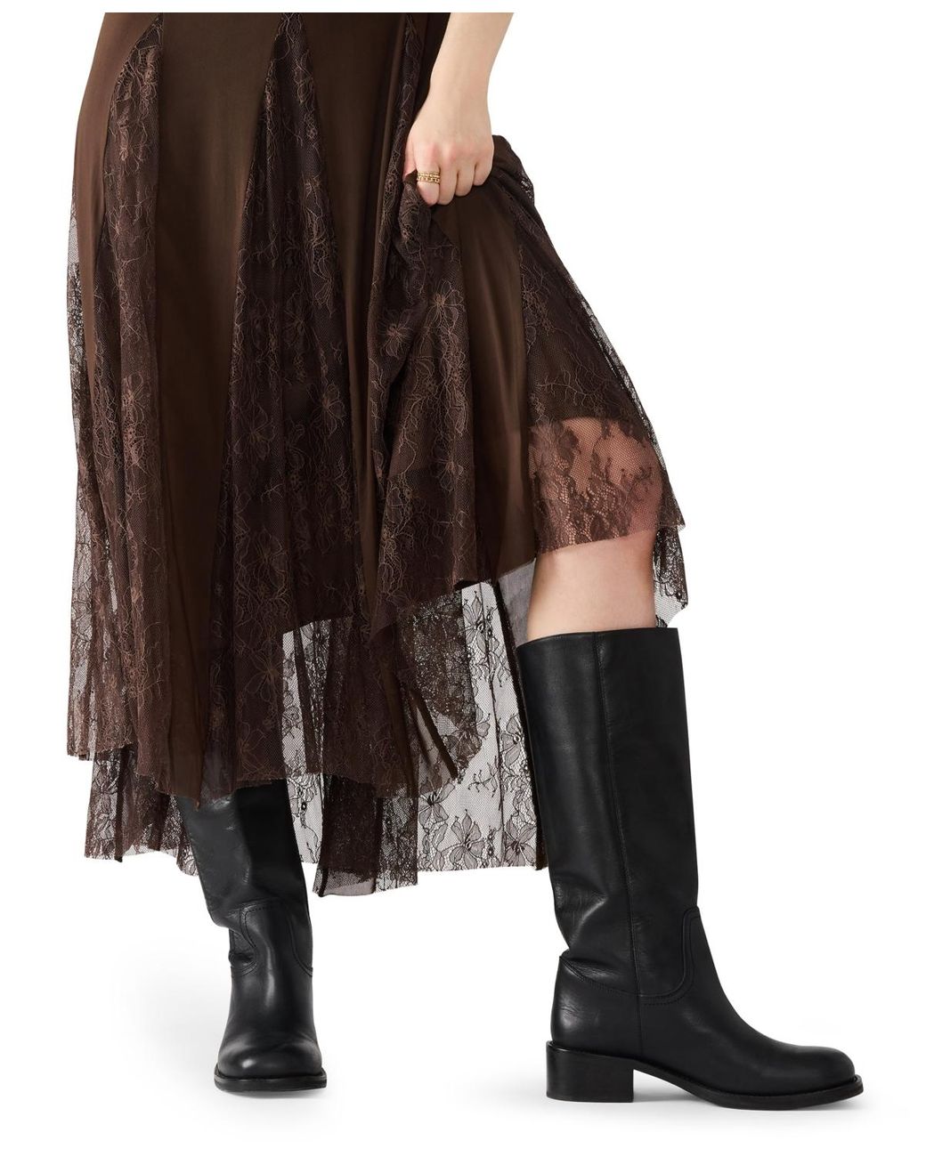 chinese dress ladies Steve Madden Downtown Black Leather Boot main image 0
