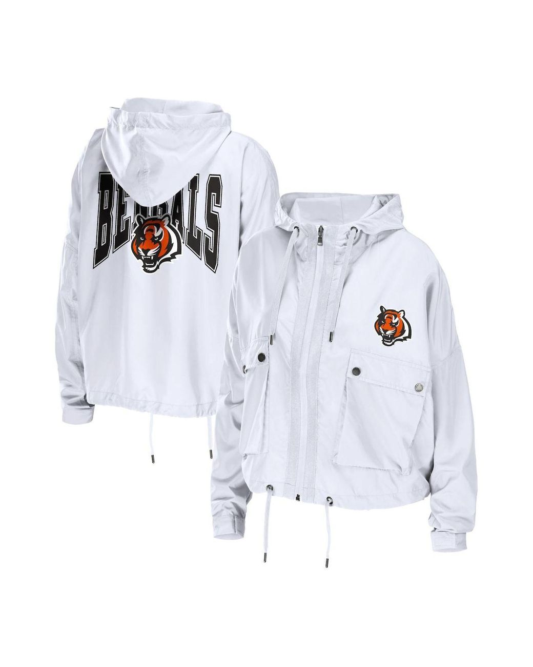 WEAR by Erin Andrews White Cincinnati Bengals Logo Fullzip Hoodie Lyst