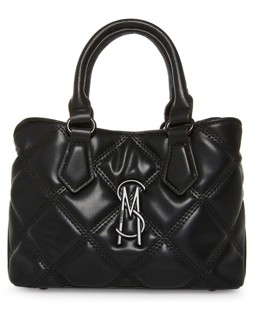 Steve Madden Bmickey Logo Plaque Satchel Bag in Black Lyst