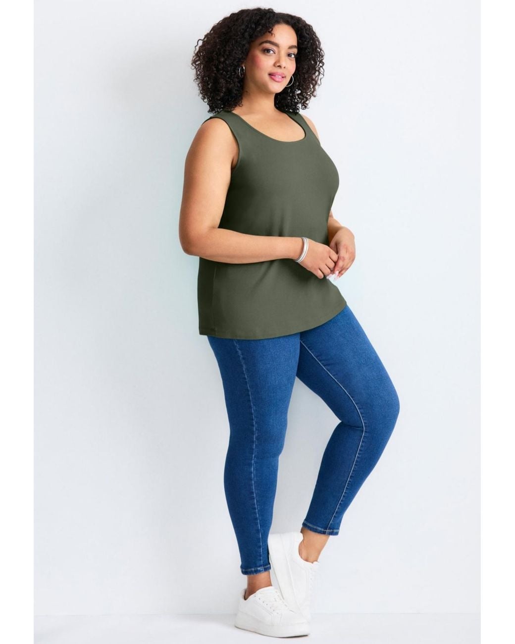 Avenue Green Plus Size Basic Layering Tank
