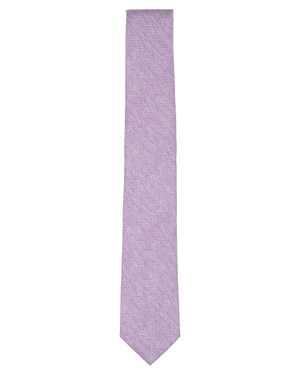 BarIII Purple Melange Chevron Solid Tie for men