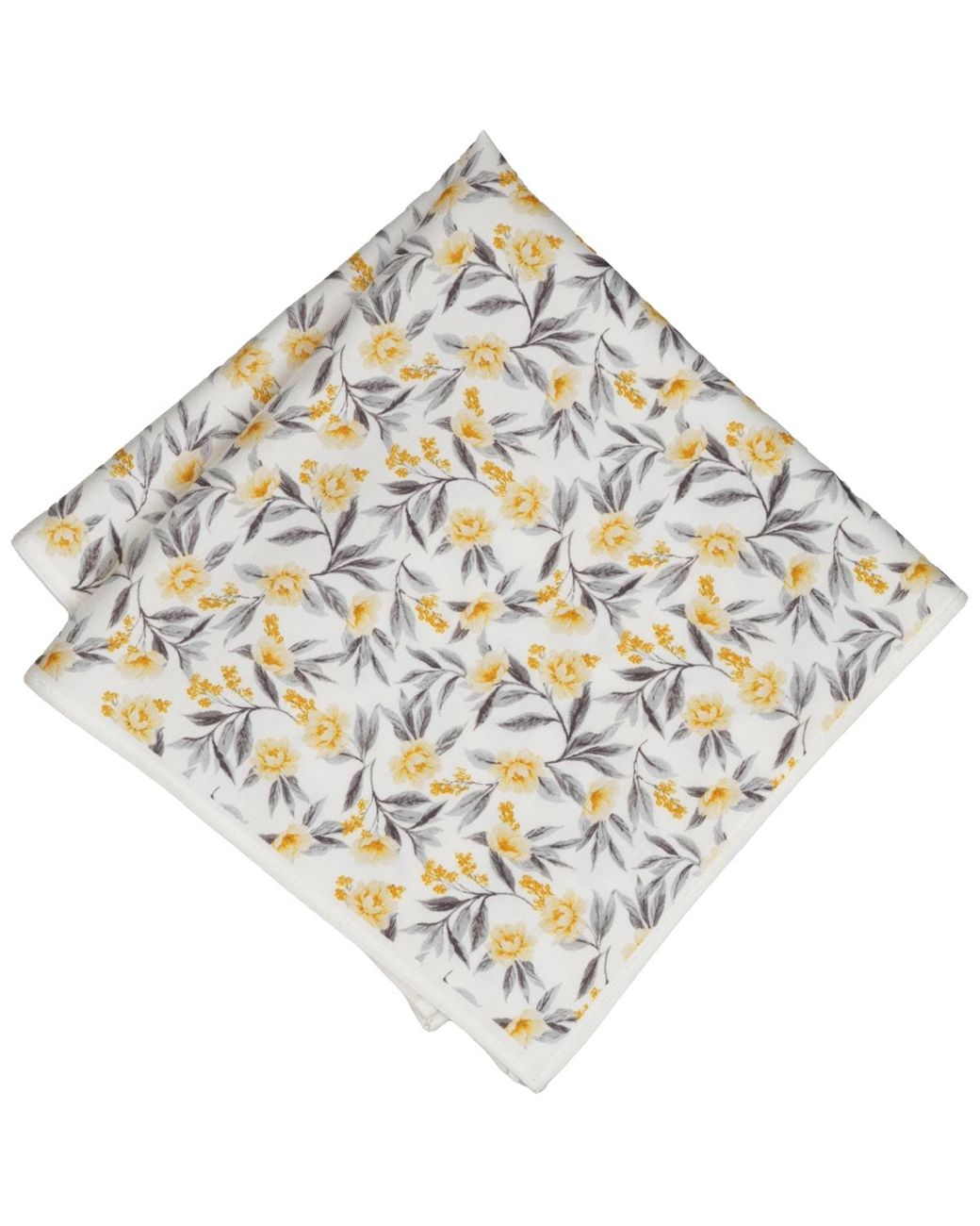 BarIII Gray Spring Floral Pocket Square for men