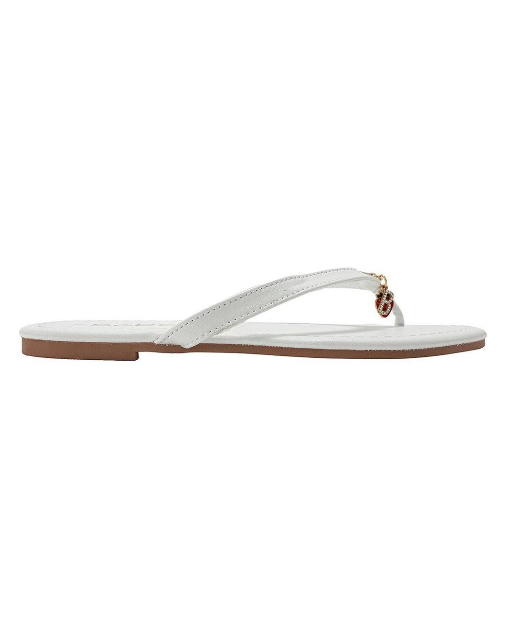 Bebe White Flat Sandals – Cute Summer Sandals