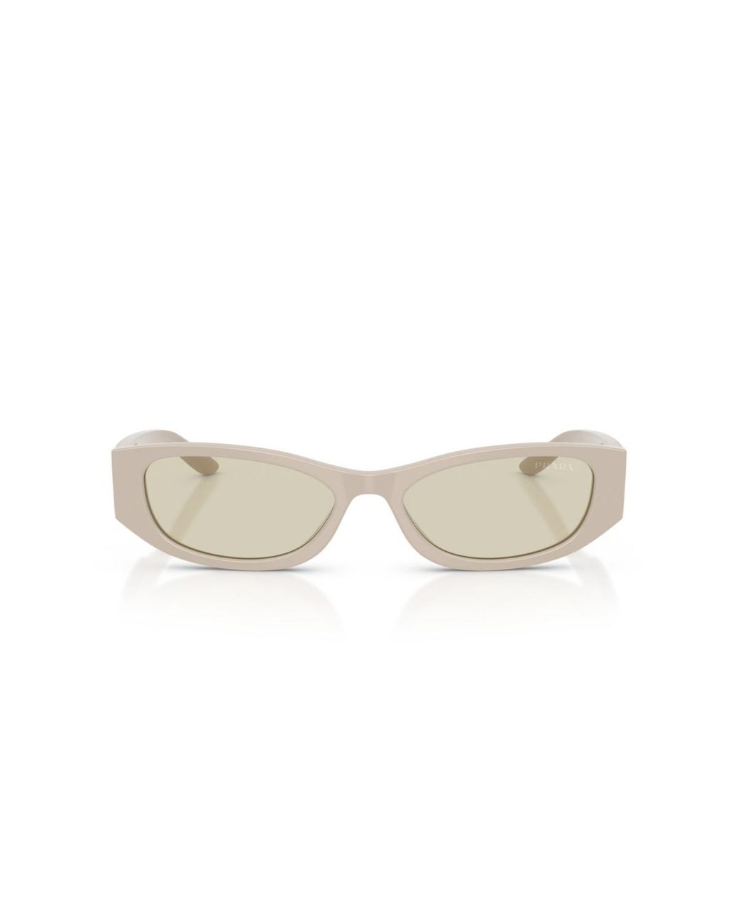 Prada White Rectangle Acetate Sunglasses Pr D22s