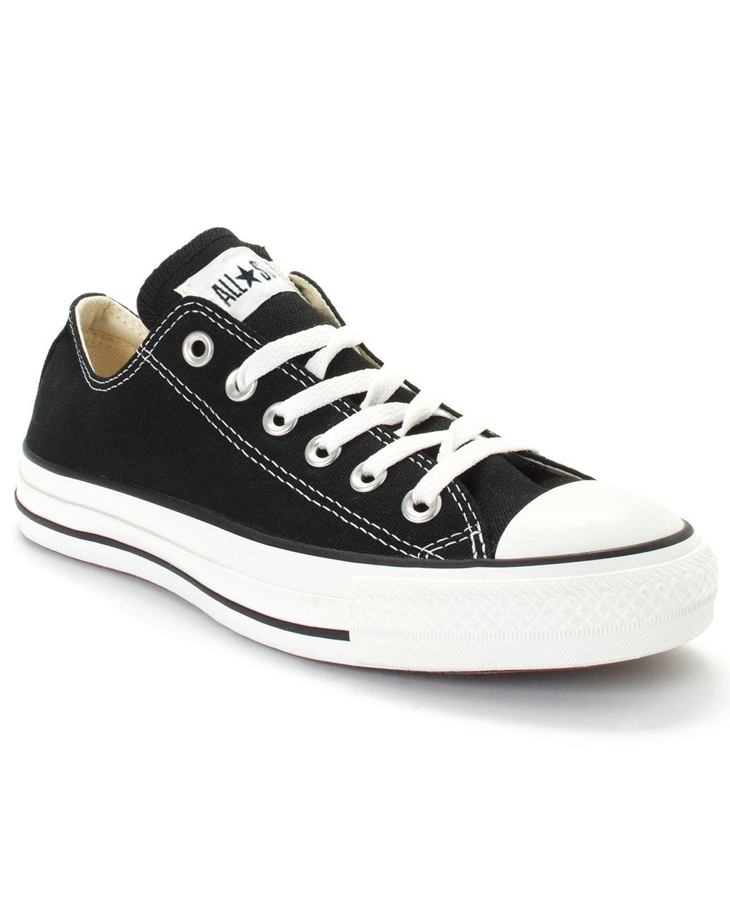 all white converse with black line