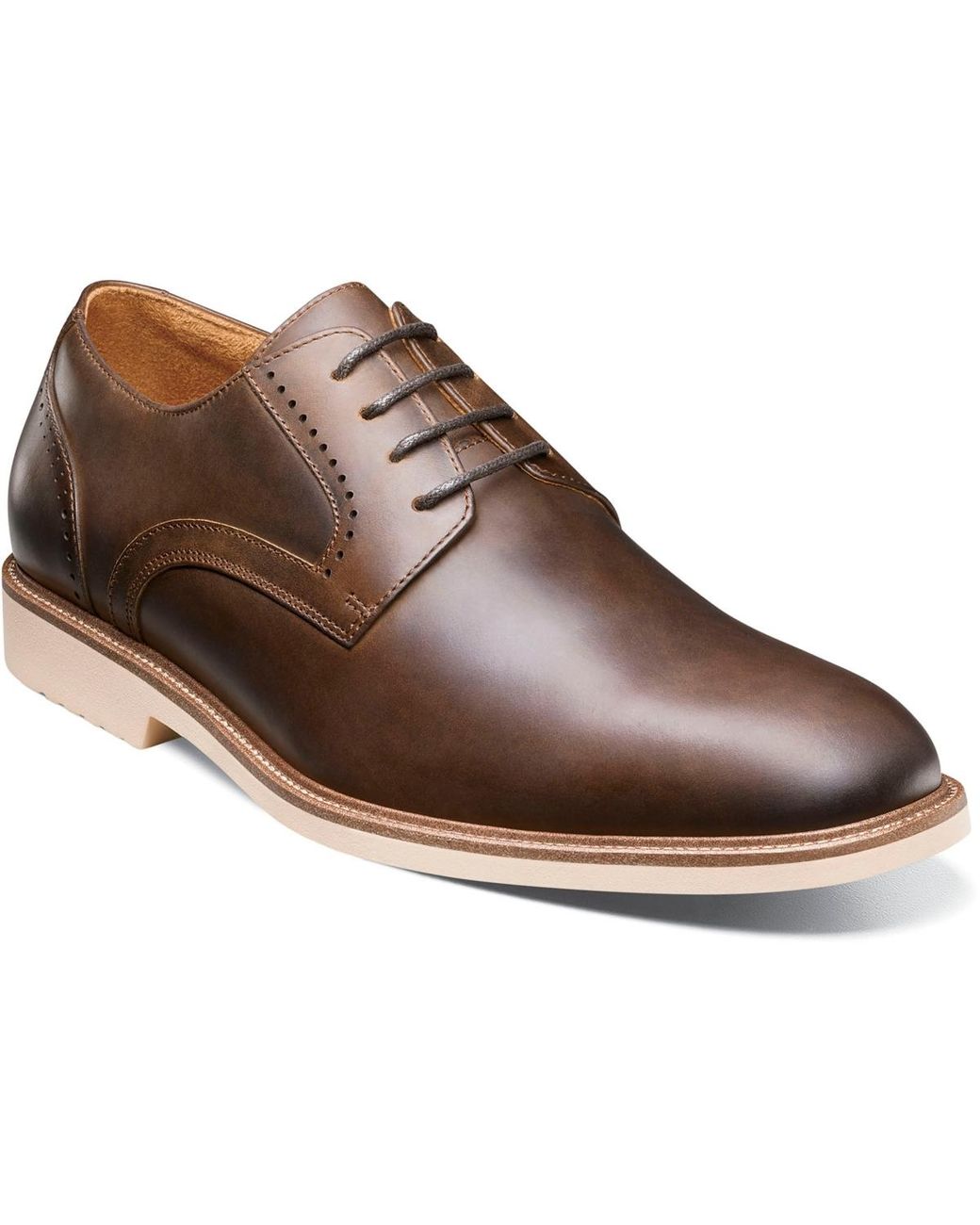 Stacy Adams Brown Wescott Plain Toe Oxfords for men