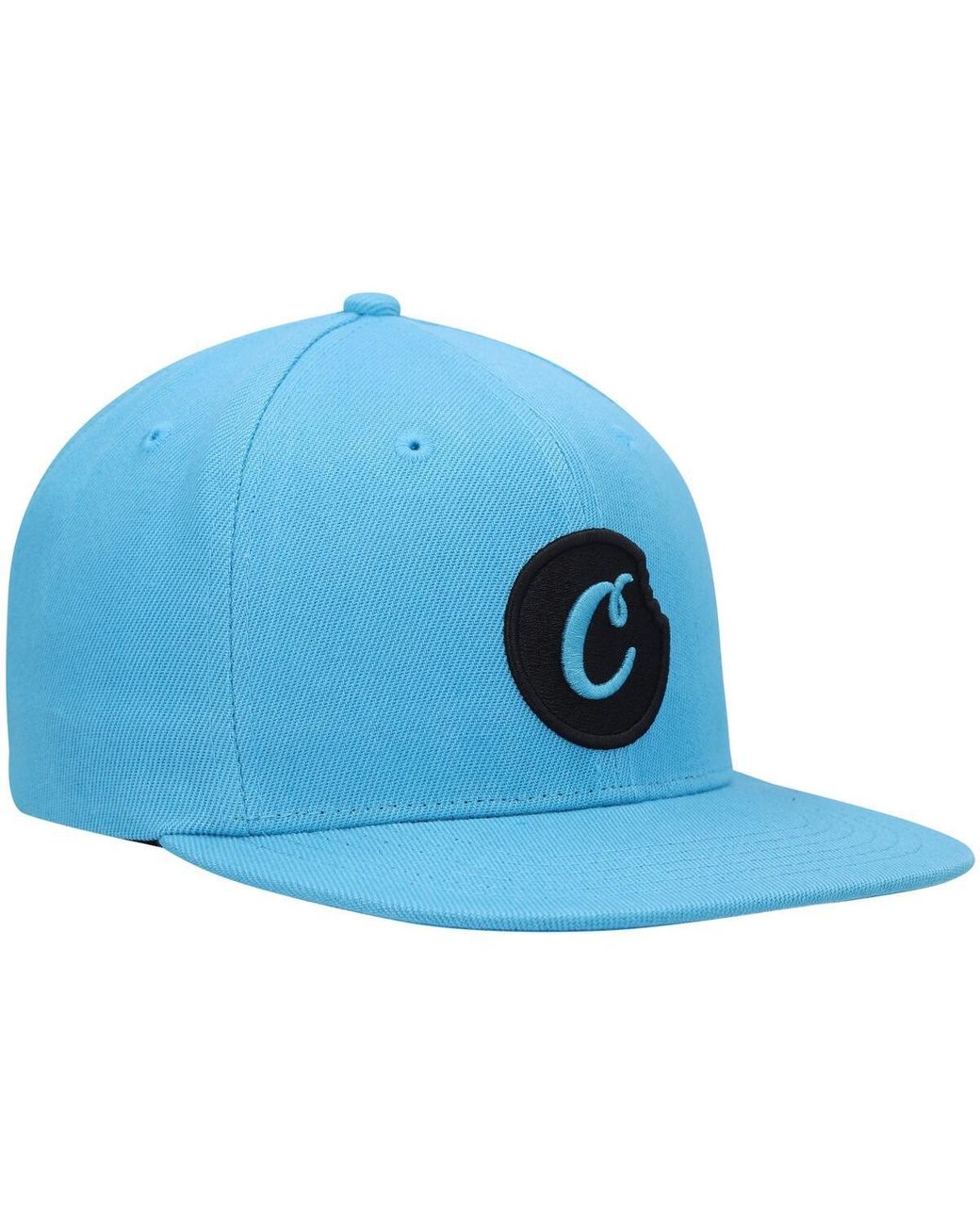 Cookies Blue C-bite Solid Snapback Hat for men