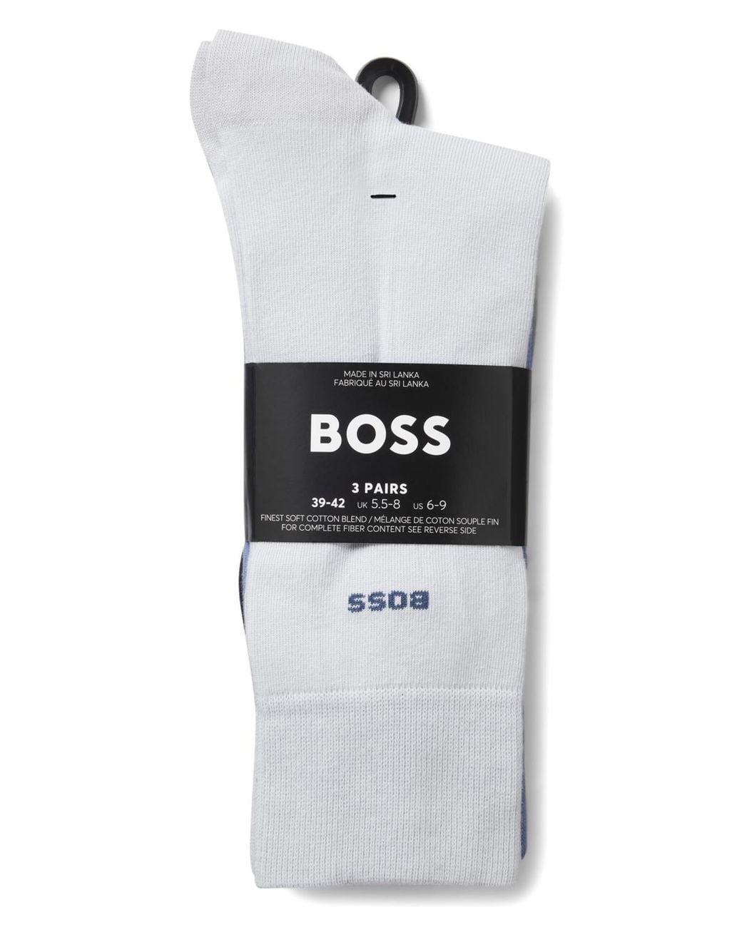 Boss Blue Solid Regular Length Socks for men