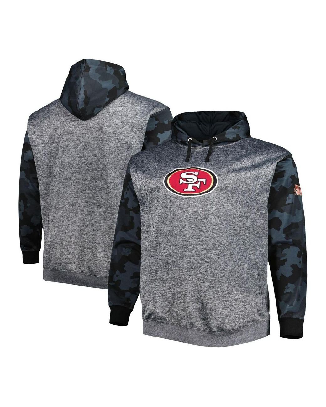 Fanatics Branded Heather Charcoal San Francisco 49ers Big And Tall Camo  Pullover Hoodie in Gray for Men