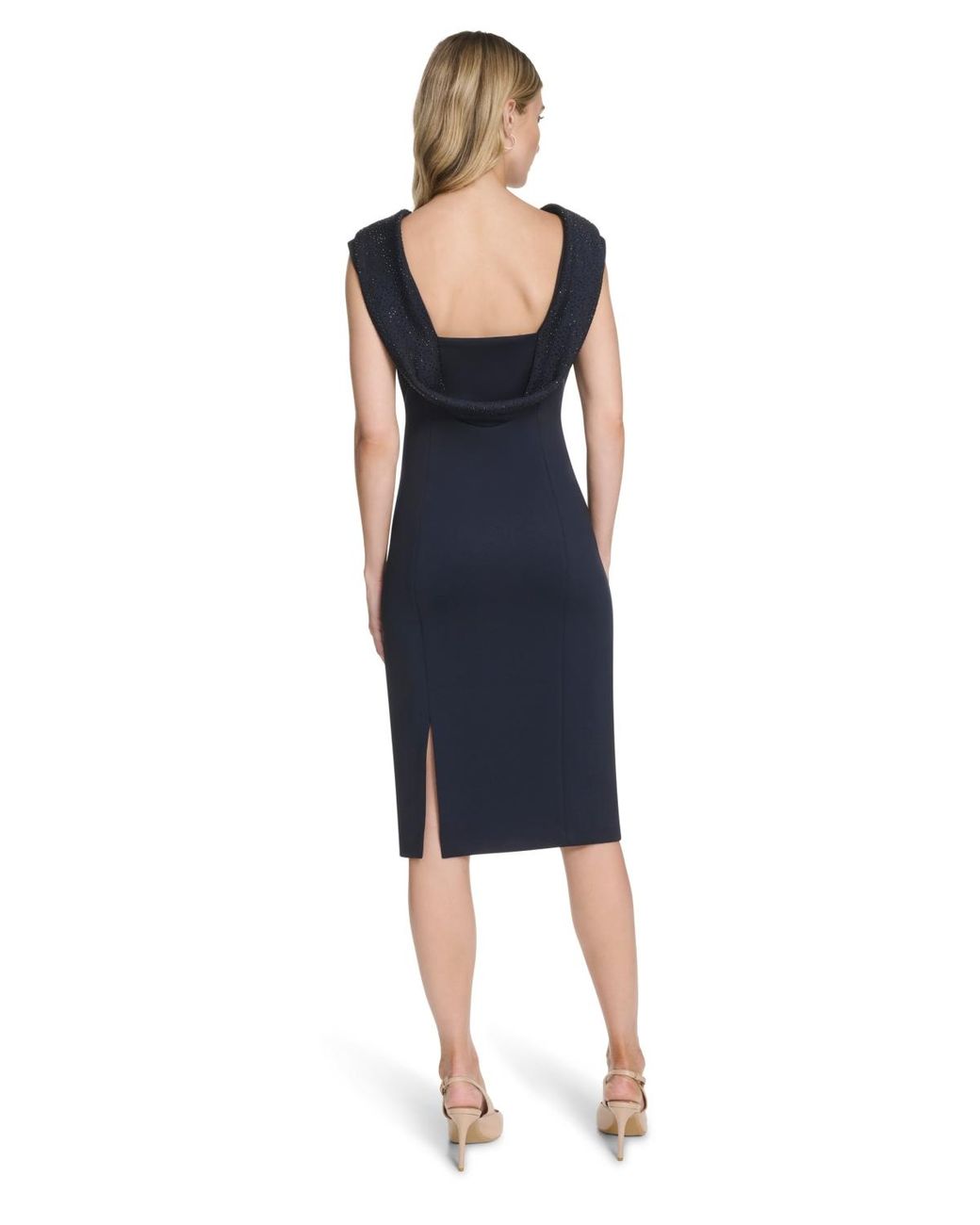 calvin klein beaded dress Calvin Klein Crochet Beaded Mini Dress In Maya Blue / Adrenaline Rush - 65% Off