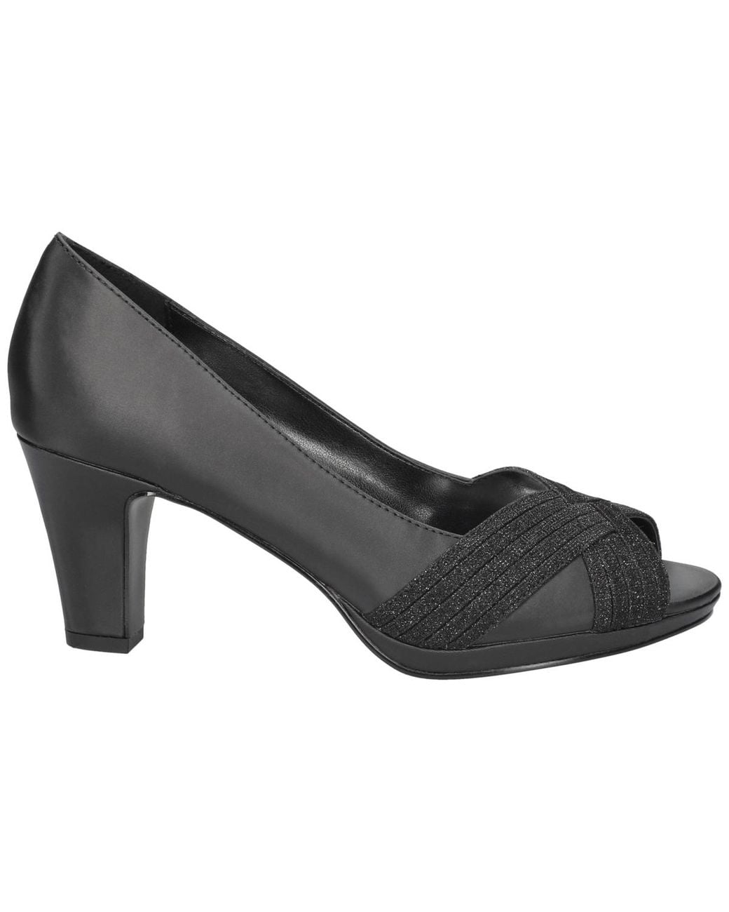 Easy Street Black Lavish Platform Pumps