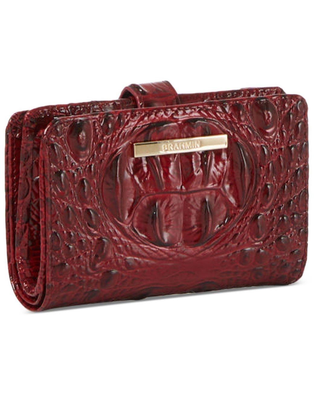 Brahmin Hannah Leather Wallet in Red