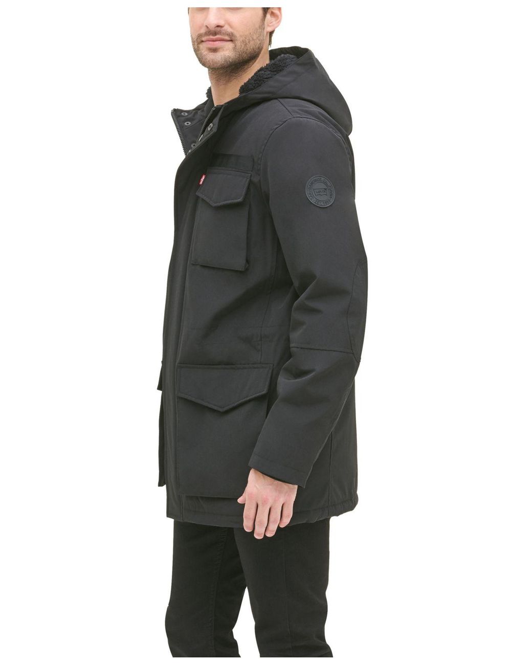 levi's men's arctic cloth sherpa lined field parka jacket