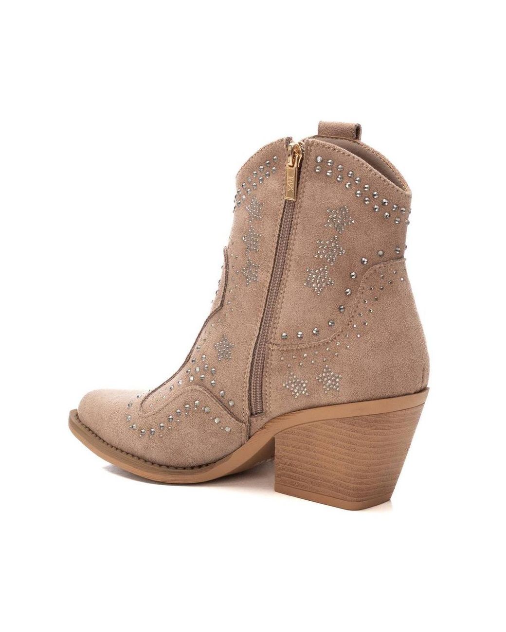 Xti Italian Western Suede Booties By in Brown | Lyst