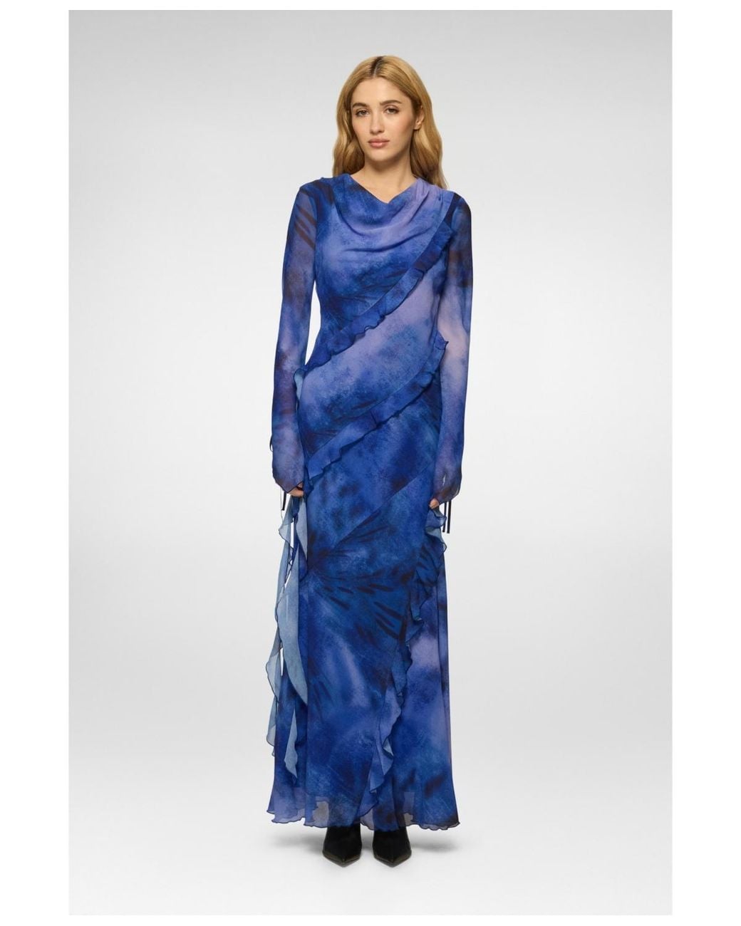 DASKA Circe Printed Dress in Blue | Lyst