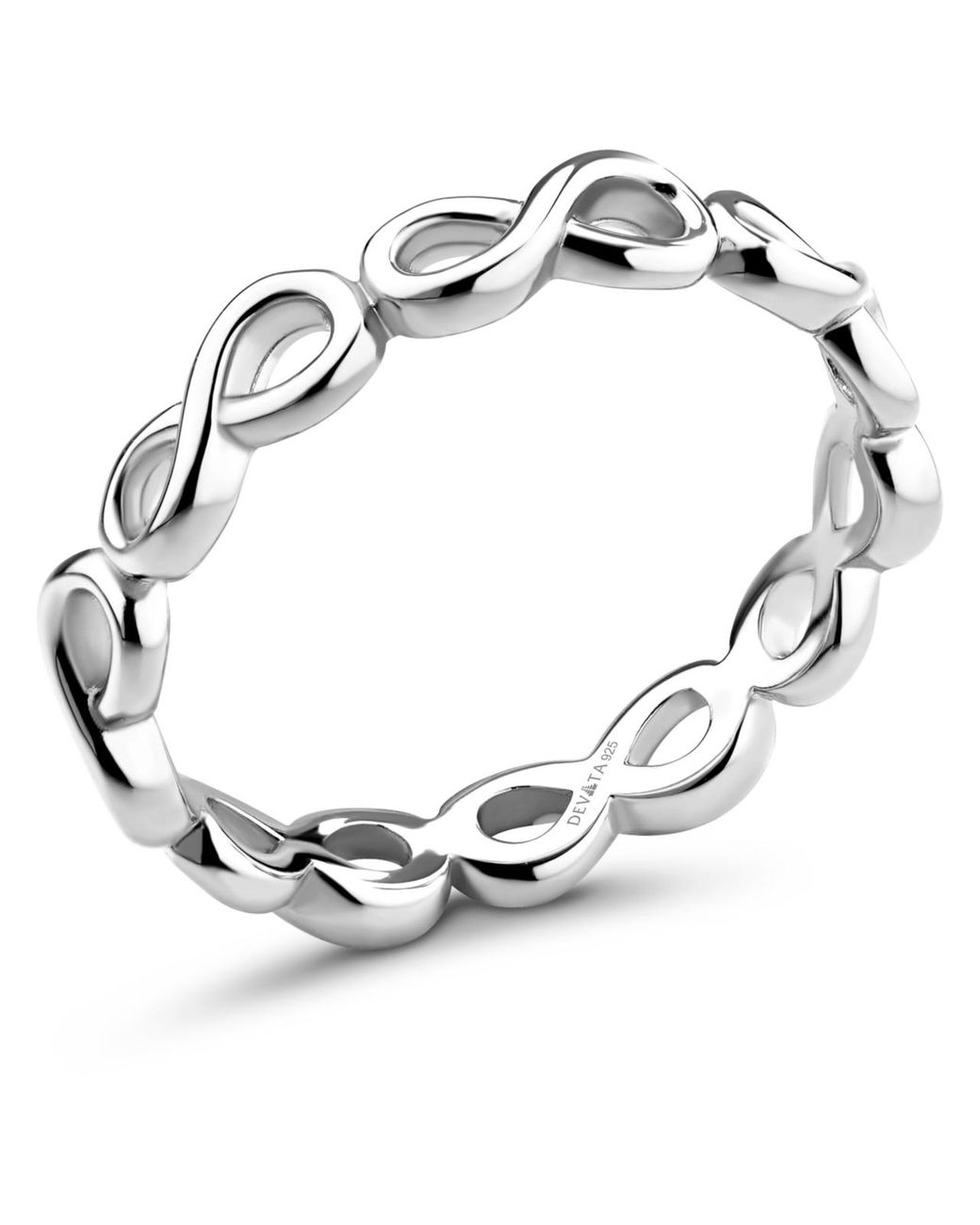 DEVATA Metallic Infinity Eternity Ring