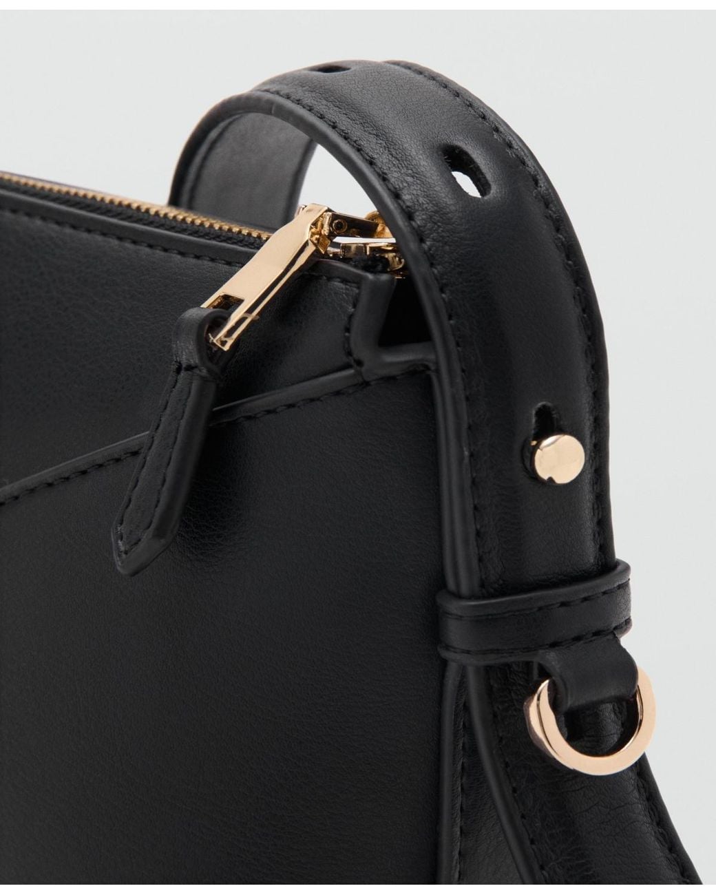 Mango Black Rectangular Crossbody Bag
