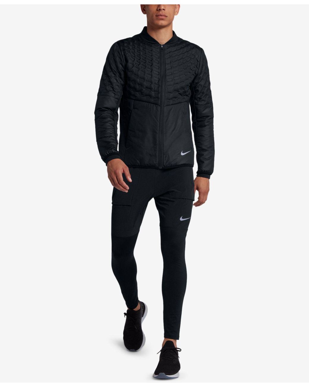 Nike Aeroloft Running Jacket in Black for Men | Lyst