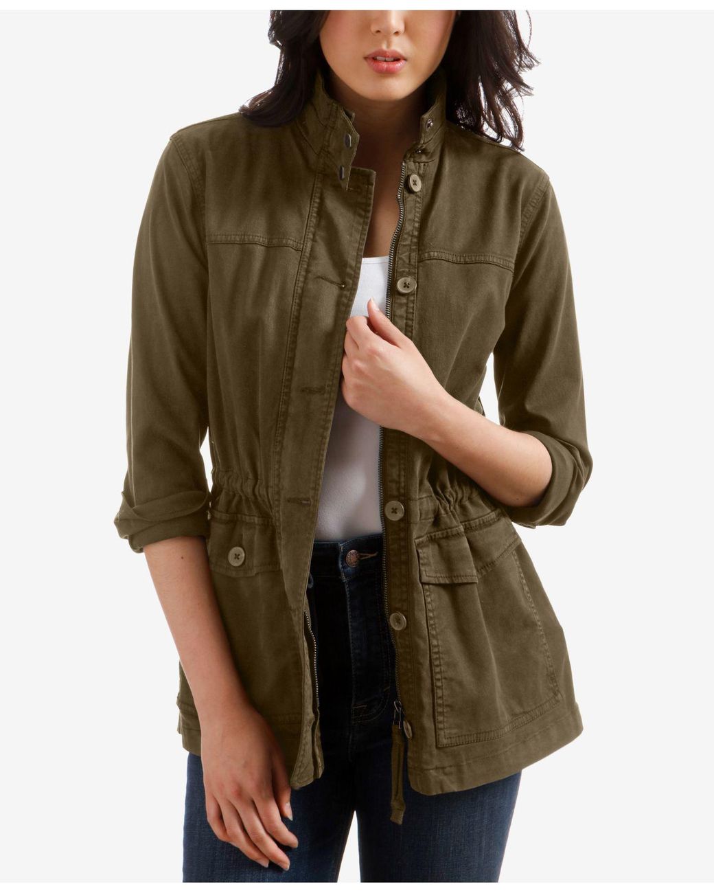 Lucky Brand Cargo Jacket in Green | Lyst
