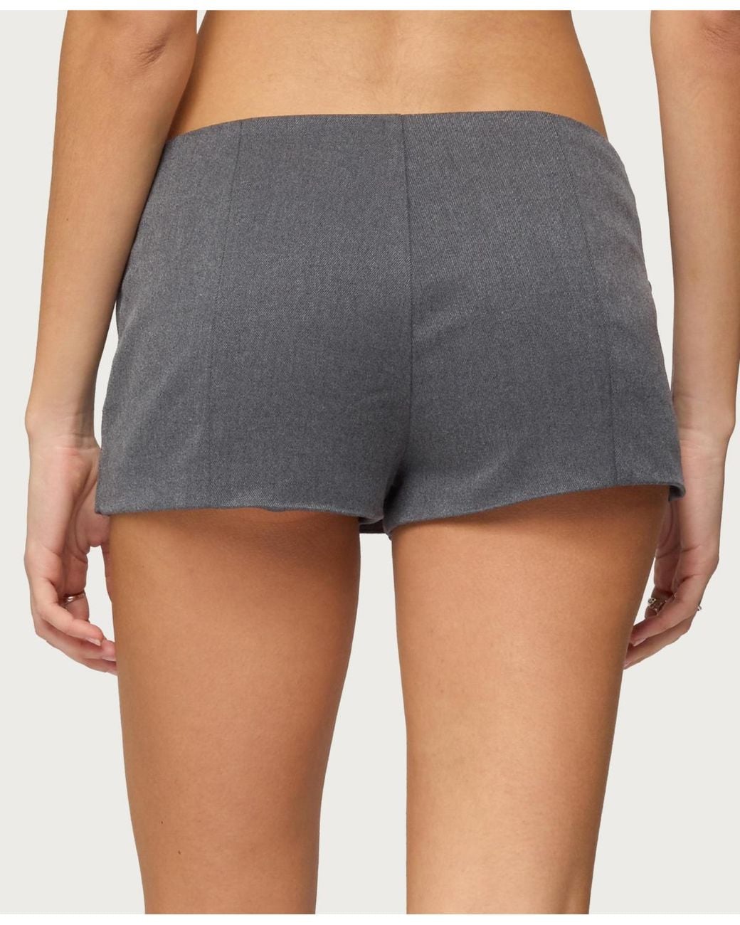 Edikted Gray Imaney Button Mini Skort