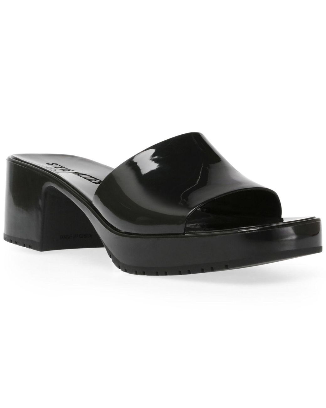 Steve Madden Harlin Jelly Blockheel Sandals in Black Lyst