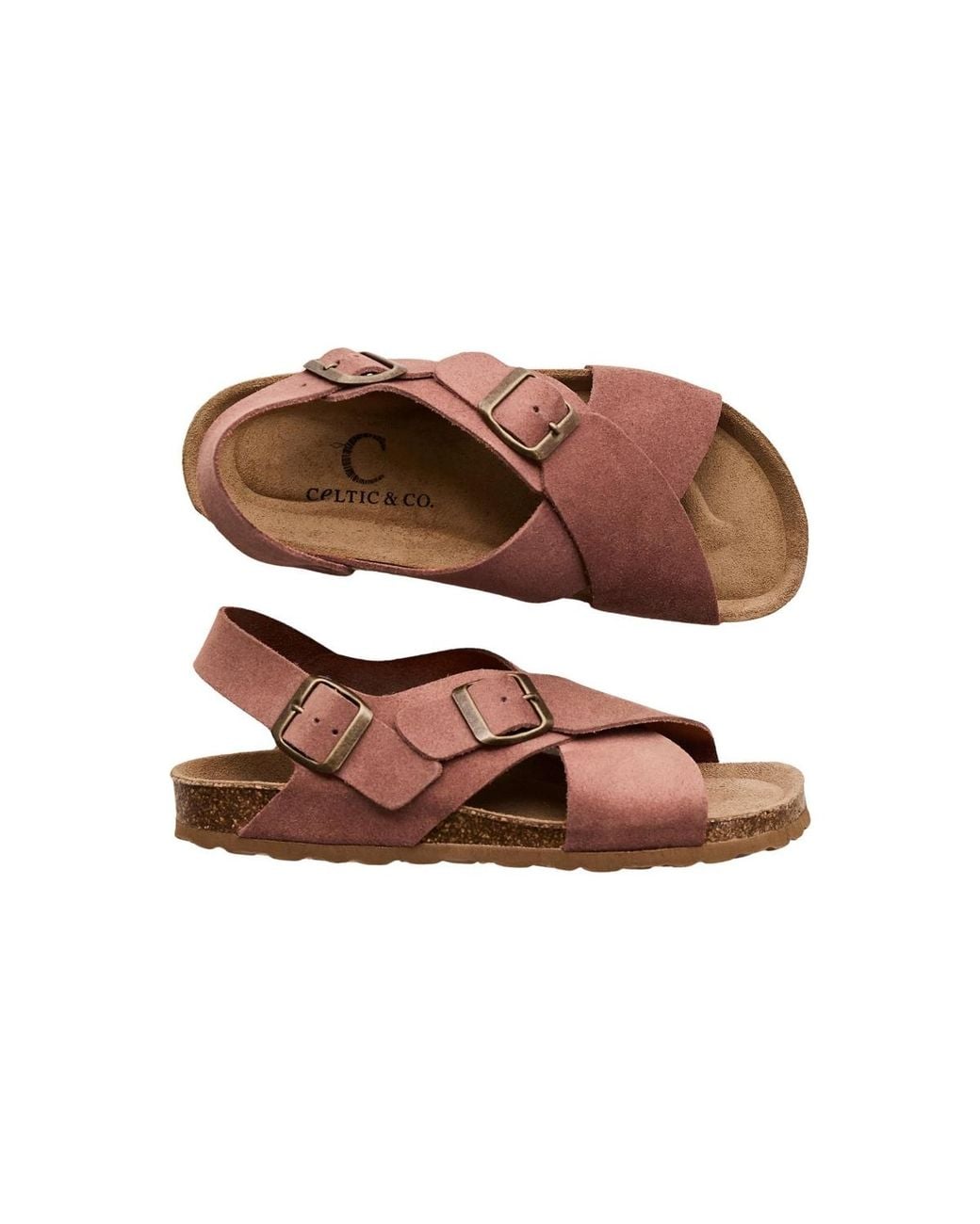 Celtic & Co. Brown Crossover Buckle Sandal