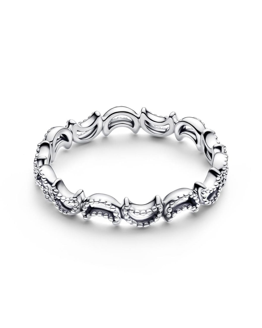 Pandora White Bow Station Ring