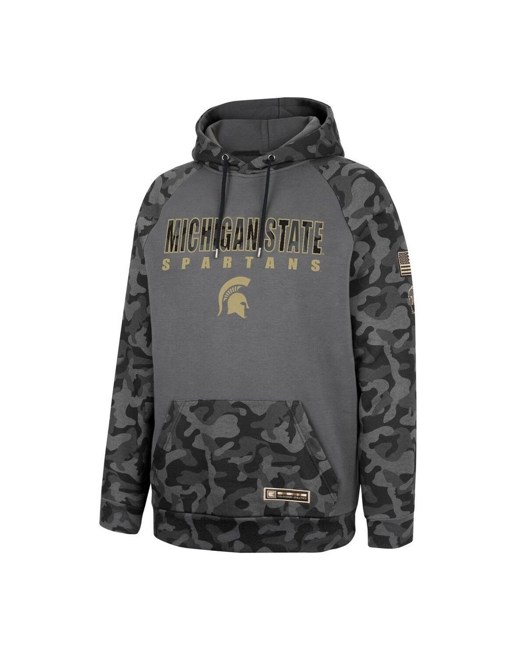 Oht Raglan Gray Colosseum Athletics Michigan State Spartans Oht Military-inspired ...