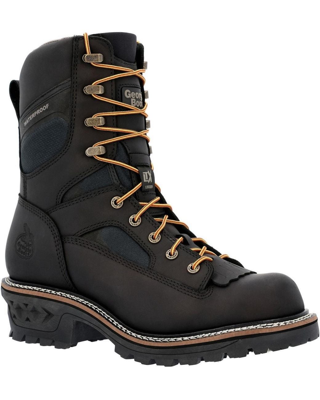 Georgia Boot Black Ltx Logger Composite Toe Waterproof Work Boot for men