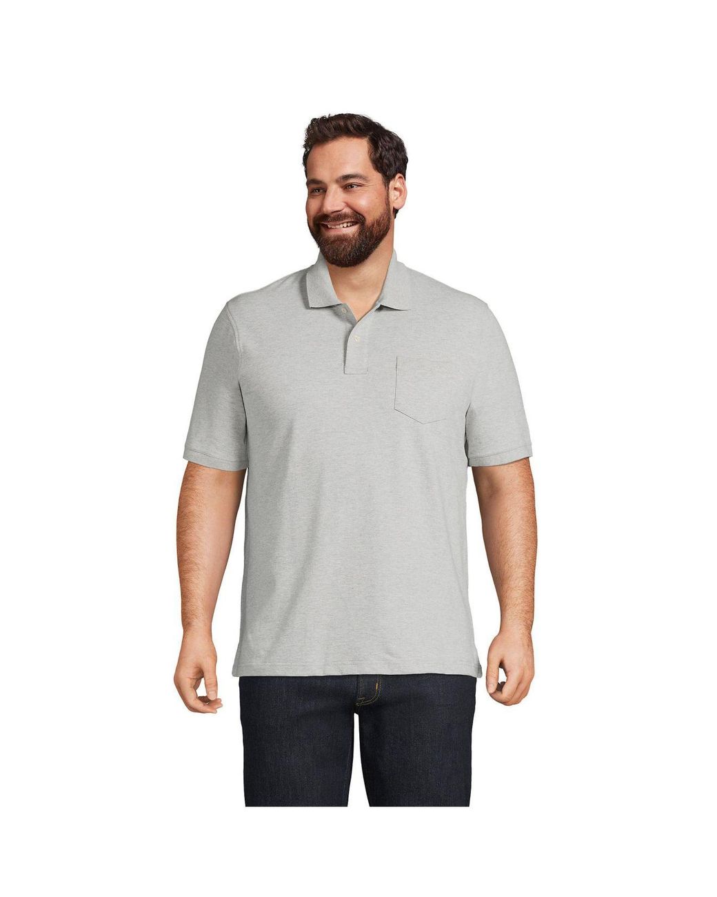 Lands' End Big Short Sleeve Comfortfirst Mesh Polo Shirt With Pocket