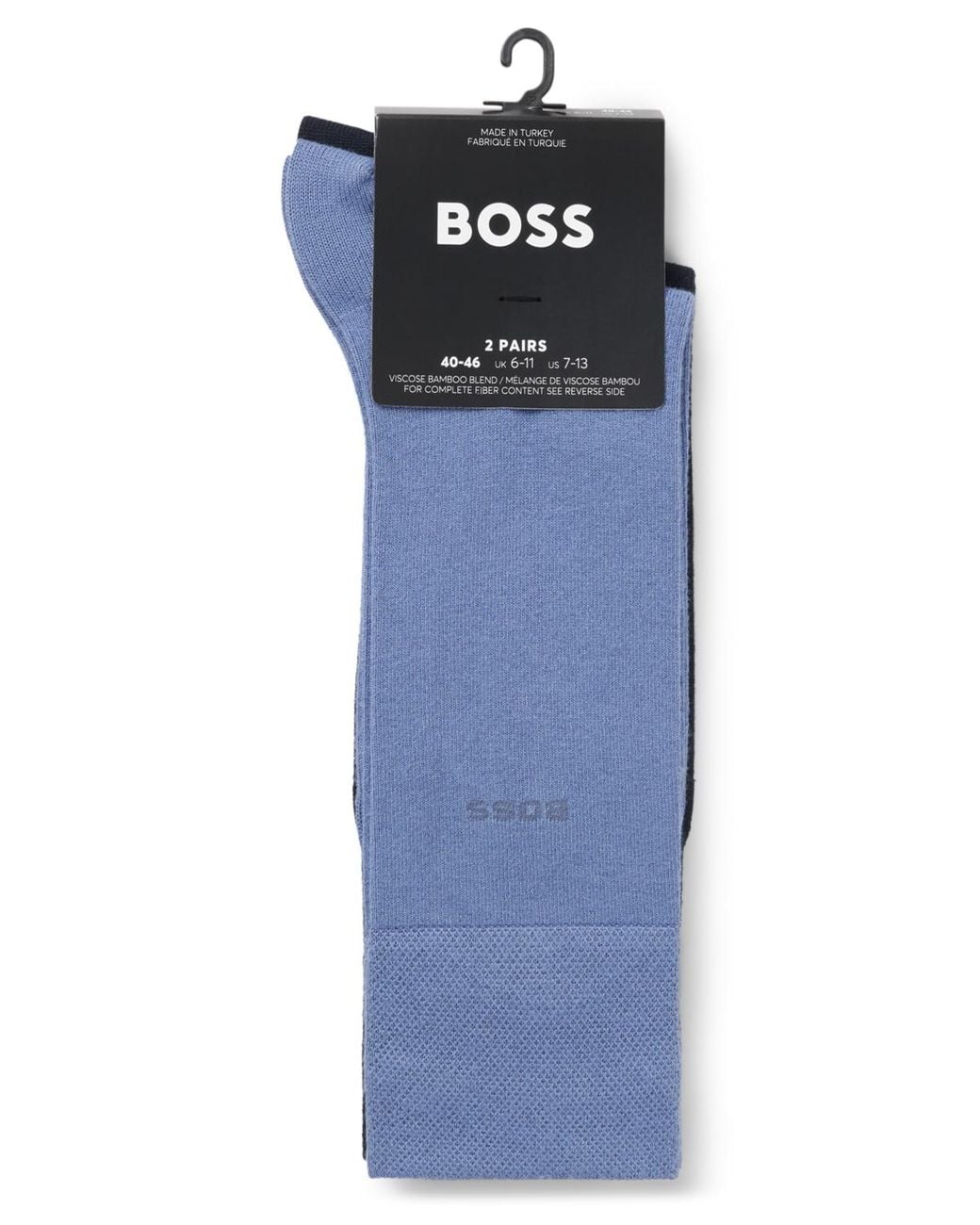Boss Blue Solid Socks for men