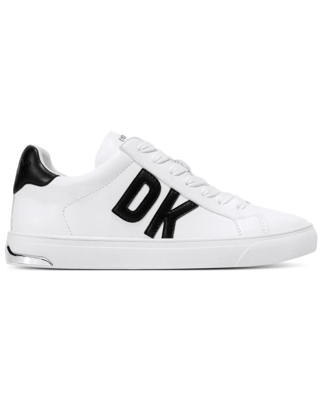 DKNY White Abeni Platform Low Top Sneakers