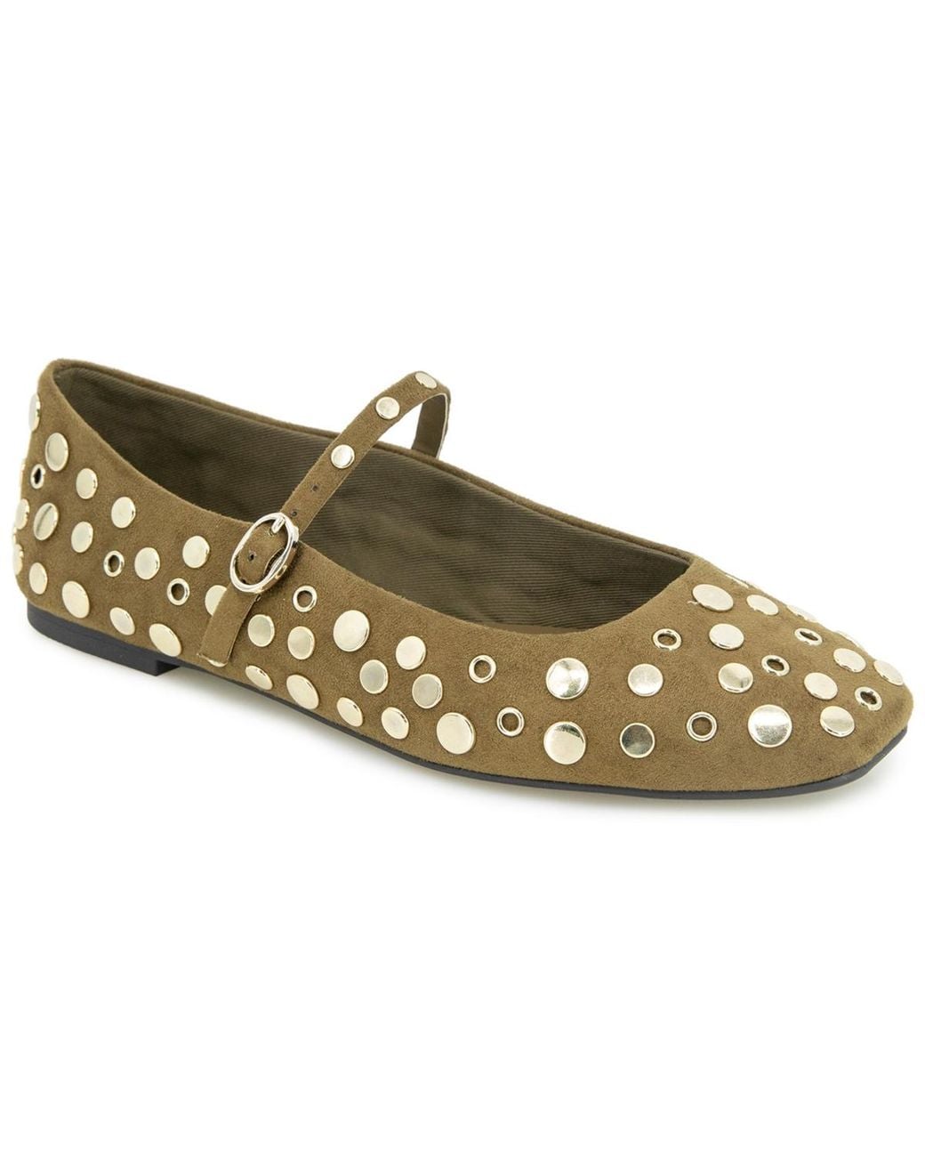 Kenneth Cole Brown Jasper Stud Ballet Flats