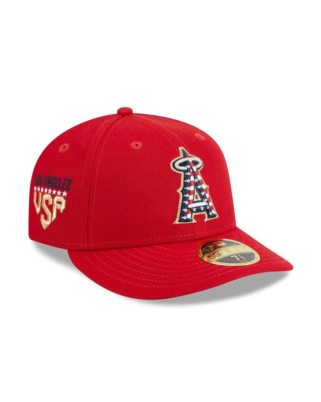 KTZ Red Los Angeles Angels 2023 Fourth Of July Low Profile 59fifty ...