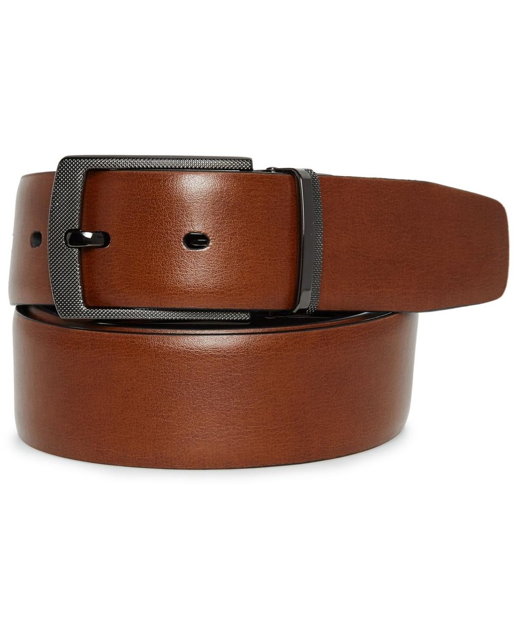 Perry Ellis Men's Portfolio Reversible Feather Edge Belt