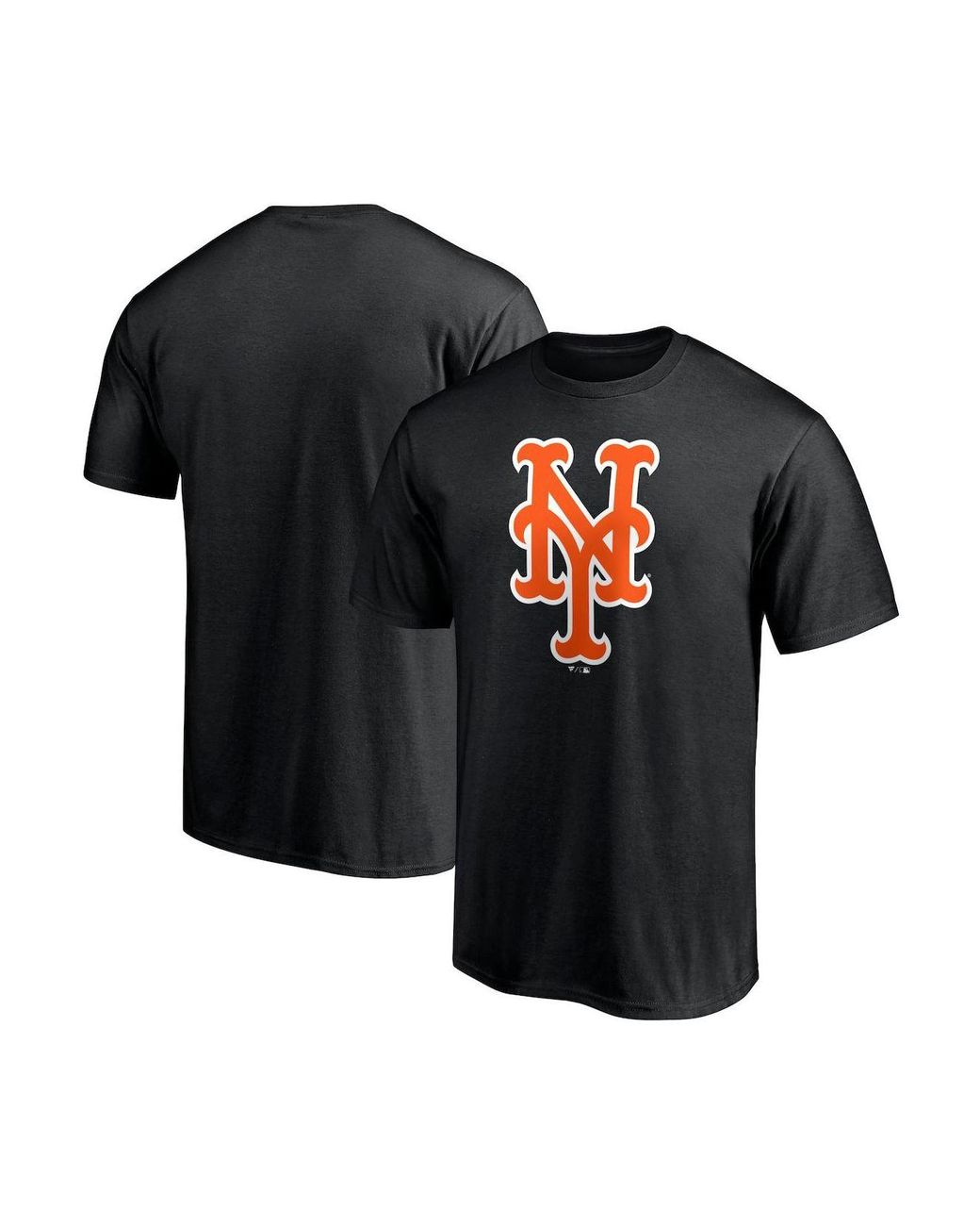 Fanatics Branded Black New York Mets Official Logo T-shirt for Men