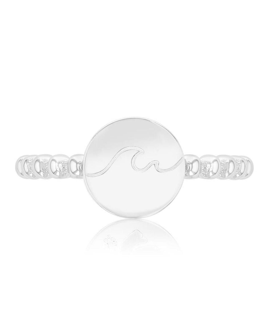Roxy White Waterproof Yellow Wave Beads Ring