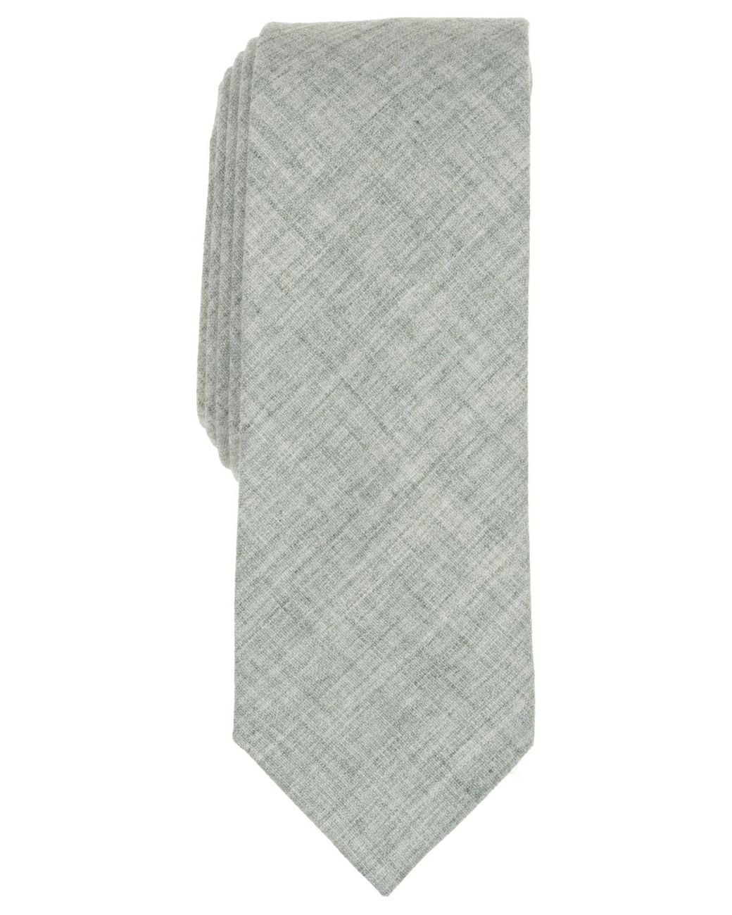 BarIII Gray Chambray Solid Tie for men
