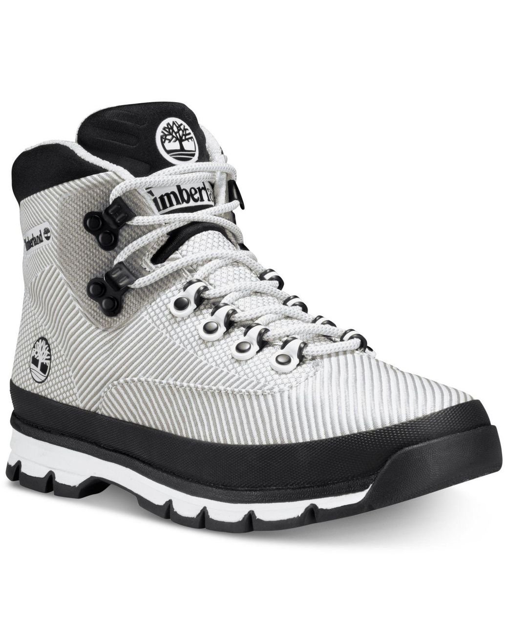Timberland Synthetic Euro Hiker Jacquard Boots in White for Men | Lyst
