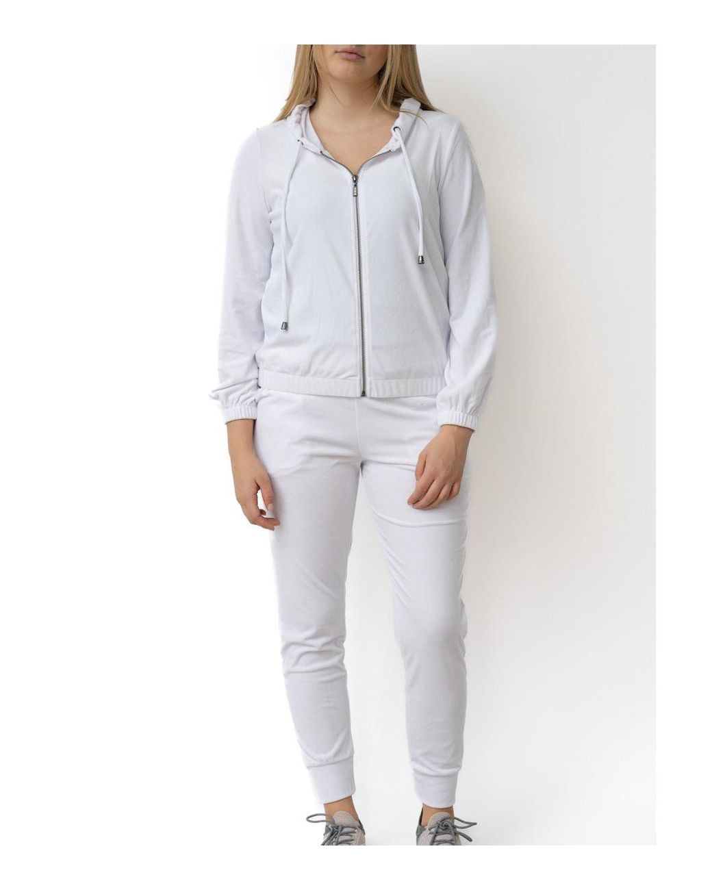 Cable & Gauge Full Zip Hoodie And jogger Velour Matching Set in Gray Lyst