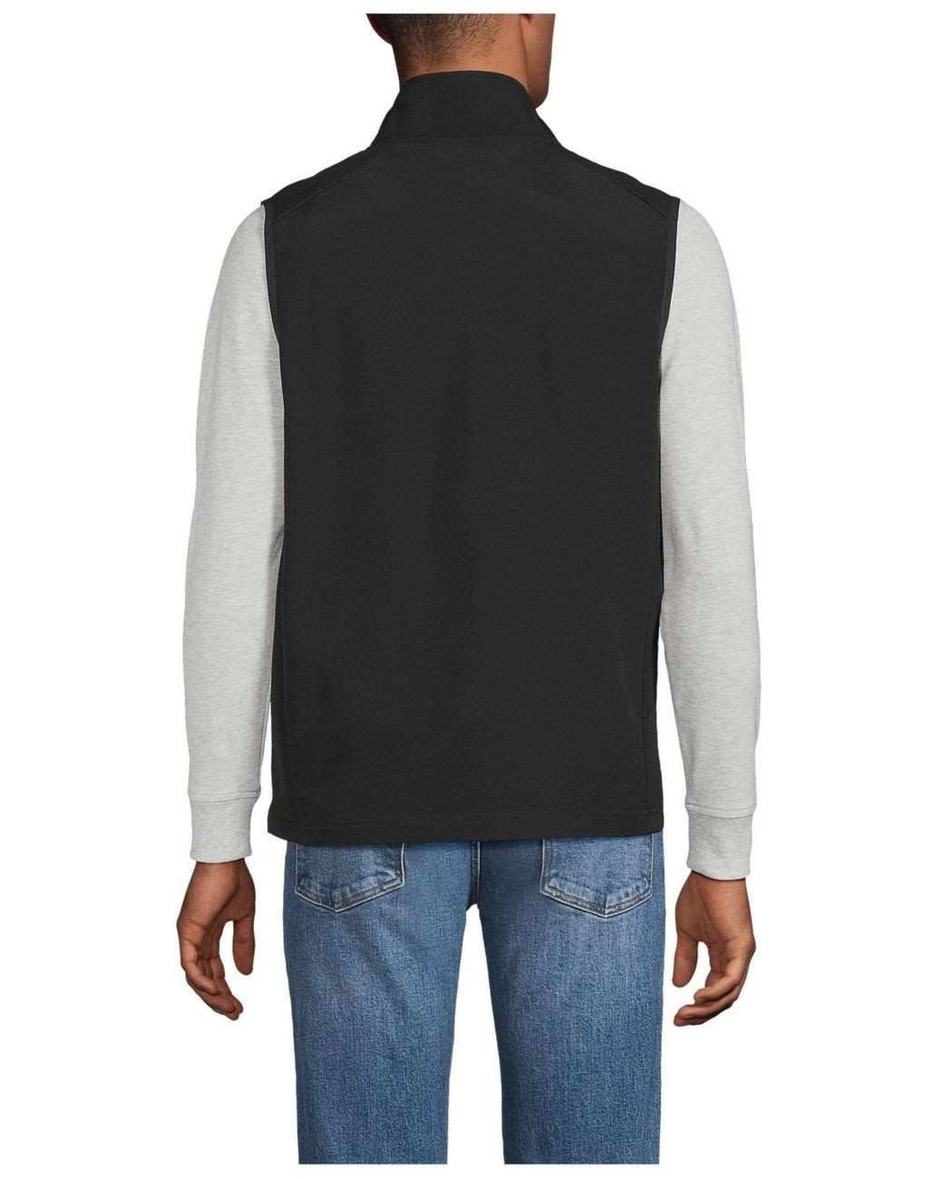 Lands' End Black Soft Shell Vest for men