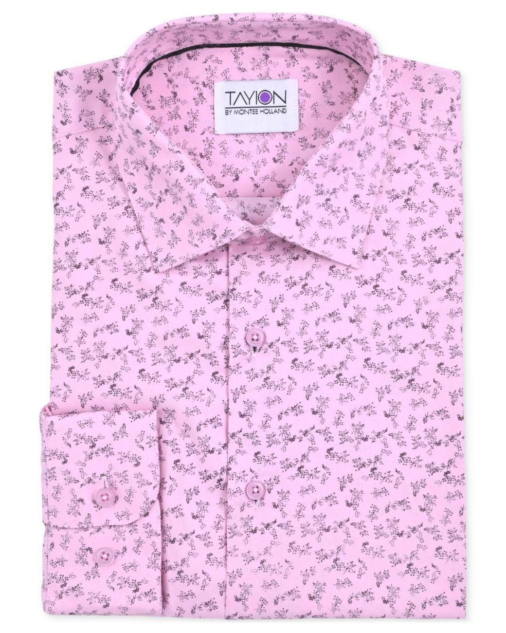 Tayion Collection Slimfit Floral Dress Shirt in Pink for Men Lyst