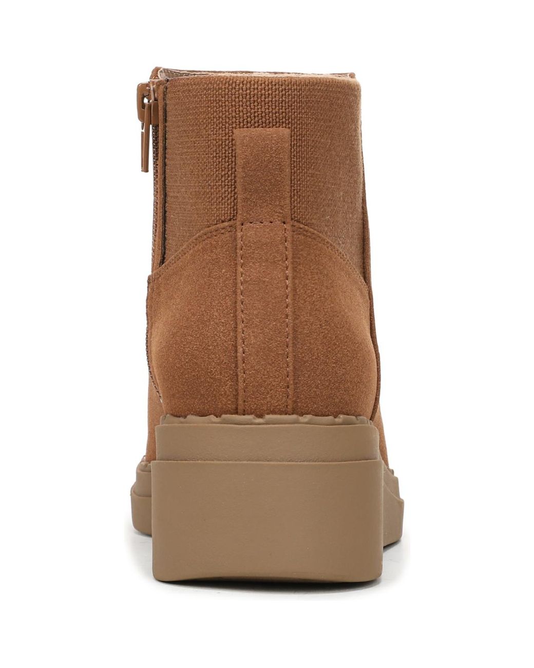 LifeStride Brown Dubliner Wedge Zip Short Boots