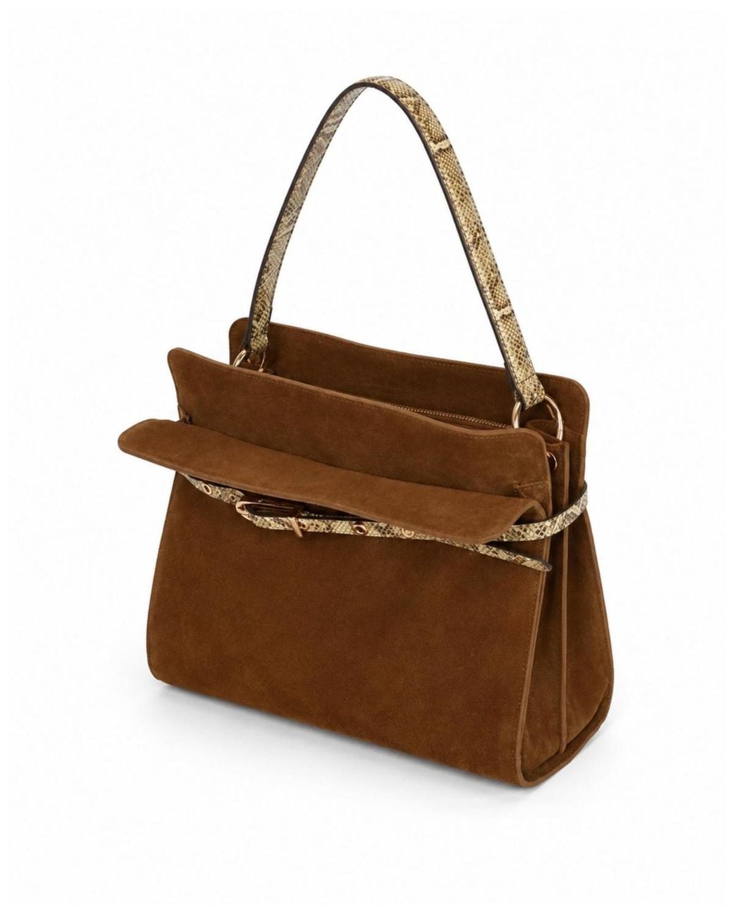 Sam Edelman Brown Structured Florence Medium Satchel Handbag